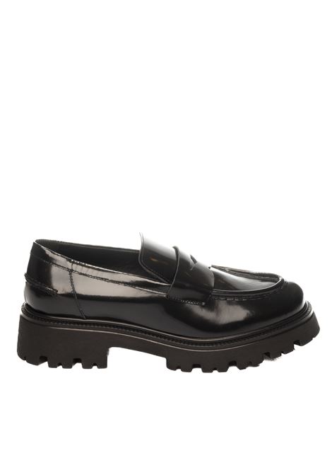 Black leather loafer VSL | 7807ASPORT-NERO