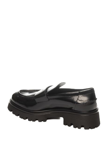 Black leather loafer VSL | 7807ASPORT-NERO