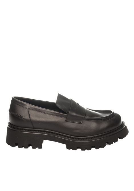 Black leather loafer VSL | 7807SIDNEY-NERO