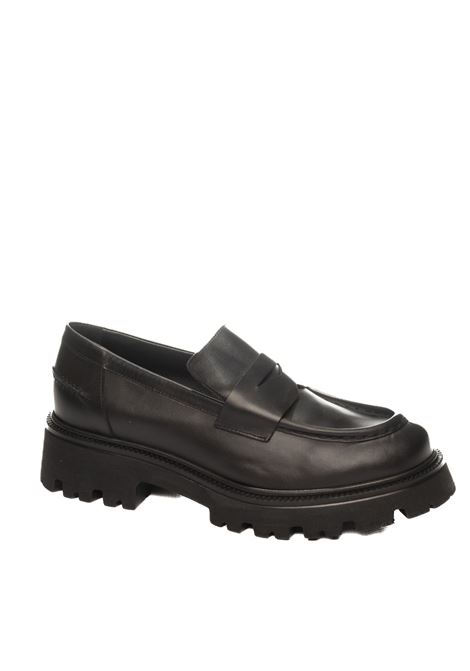 Black leather loafer VSL | 7807SIDNEY-NERO