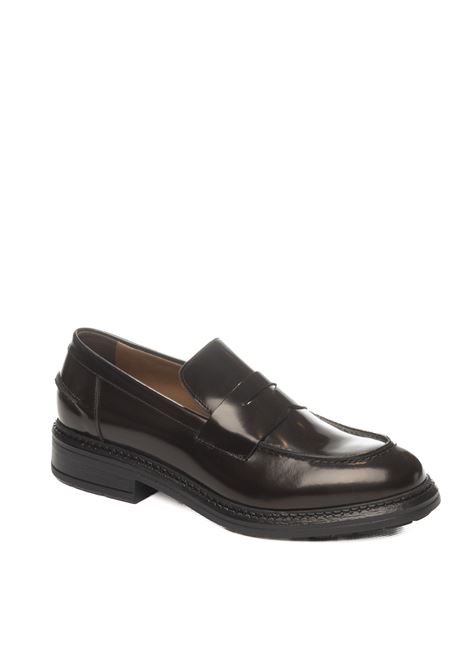 Dark brown leather loafer VSL | 7809ASPORT-MANDURIA