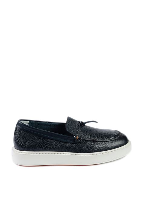 Sneaker slipon blu SANTONI | 21439PELLE-U55