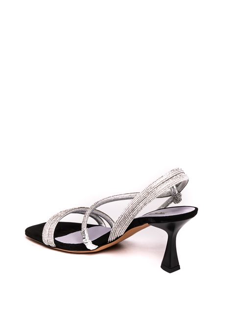 Black 3264 sandal ALBANO | 3264VELOUR-NERO/CRYSTAL