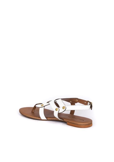 White circles flat sandal AQUACLARA | 1058VERNICE-BIANCO