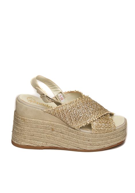 Platinum ella wedge sandal ESPADRILLES | ELLARAFIA-PLATINO