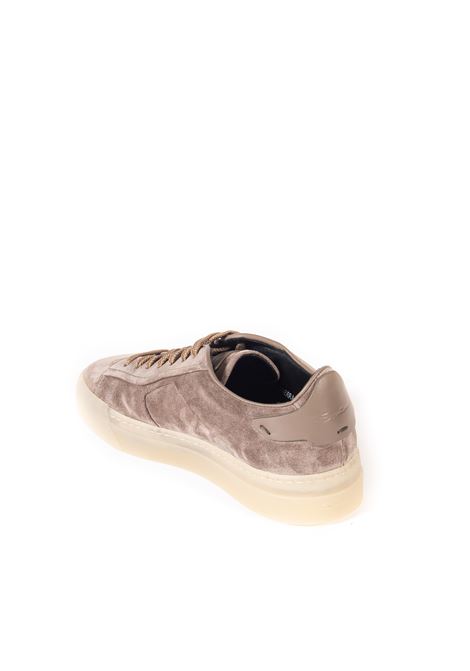 Taupe suede logo sneaker SANTONI | 21553CAM-M45