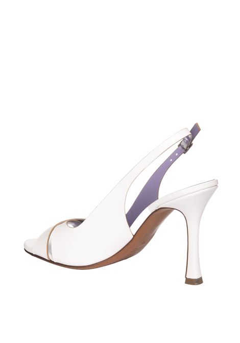 White 5166  leather sandal ALBANO | 5166FASHION-BIANCO