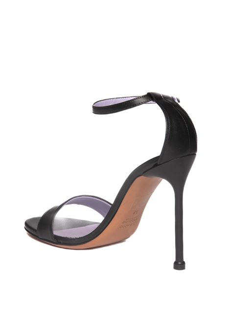 Black 5171 leather sandal ALBANO | 5171FASHION-NERO