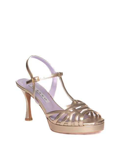 Platinum 5249 leather sandal ALBANO | 5249MET-PLATINO