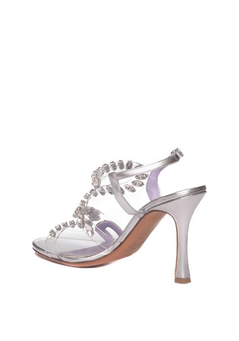 Silver 5256 leather sandal ALBANO | 5256MET-ARGENTO