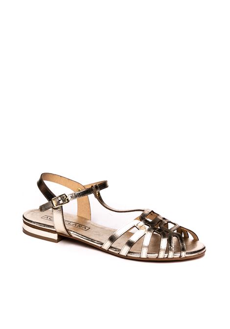 Platinum taormina flat sandal AQUACLARA | TAORMINALAM-PLATINO