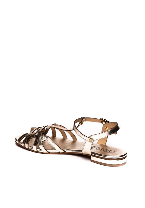 Platinum taormina flat sandal AQUACLARA | TAORMINALAM-PLATINO