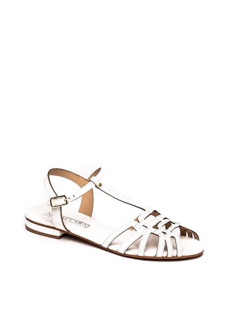 White taormina flat sandal AQUACLARA | TAORMINAPELLE-BIANCO