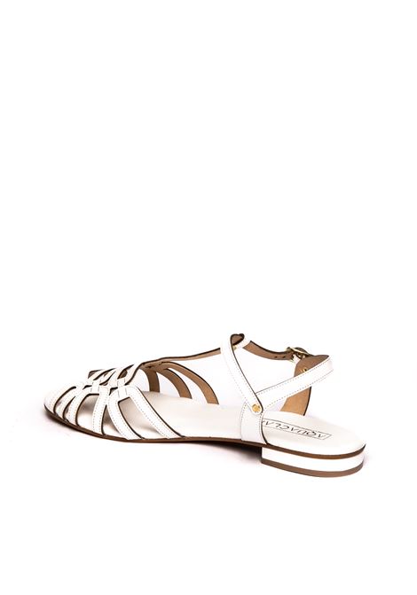 White taormina flat sandal AQUACLARA | TAORMINAPELLE-BIANCO