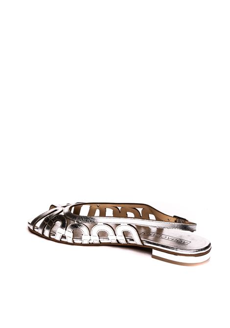 Silver vietri flat sandal AQUACLARA | VIETRILAM-ARGENTO