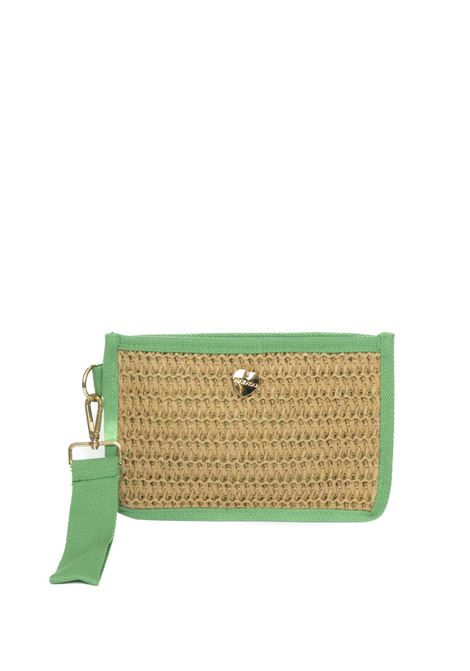 Pochette 0285 verde HATYOU | BP0285RAFIA-VERDE