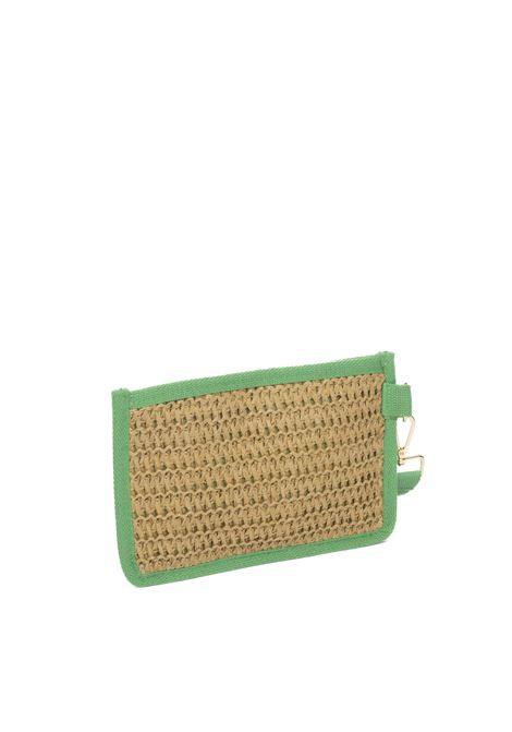 Green 0285 pochette HATYOU | BP0285RAFIA-VERDE