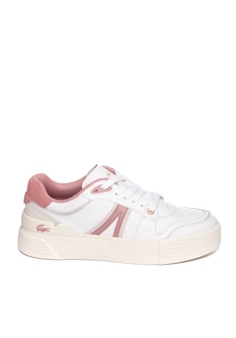 snekaer in pelle logo bianco/rosa LACOSTE | E02644L002-BIA/FUXIA