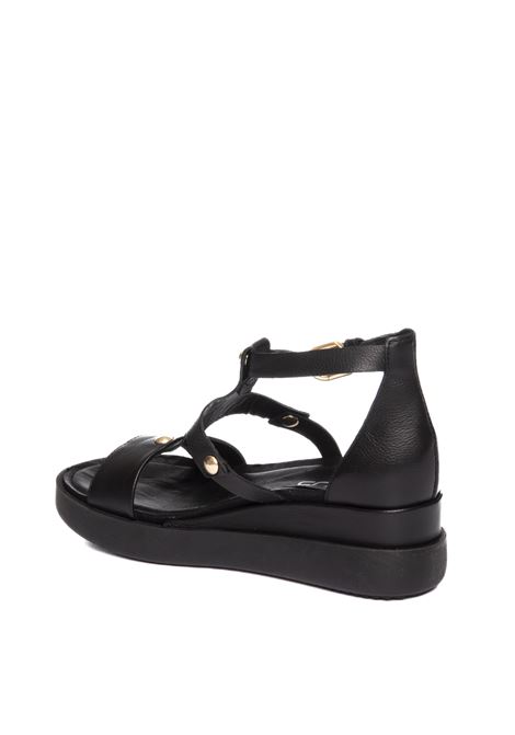 Black t18014 sandal MJUS | T18014-101PELLE-6002