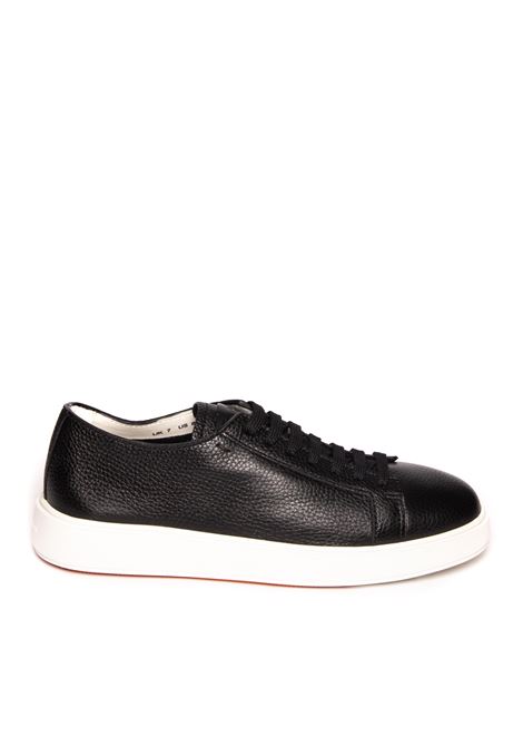 Black biking sneaker SANTONI | 21571PELLE-N01