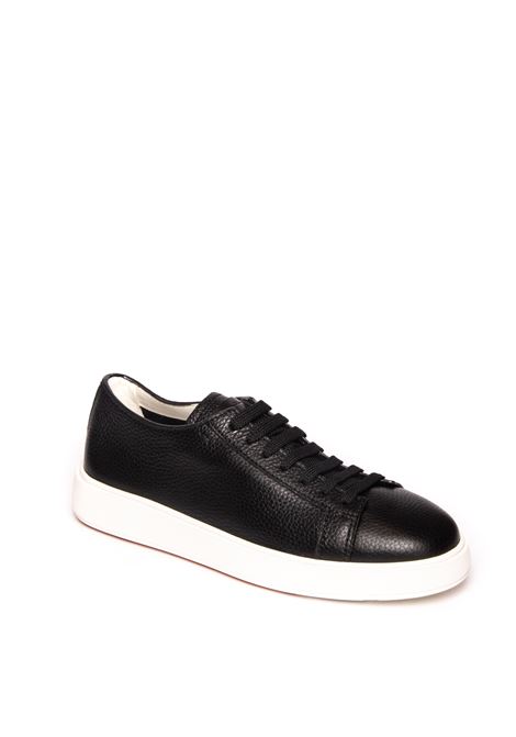 Black biking sneaker SANTONI | 21571PELLE-N01