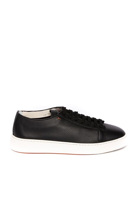 Black biking sneaker SANTONI | 21571PELLE-N01