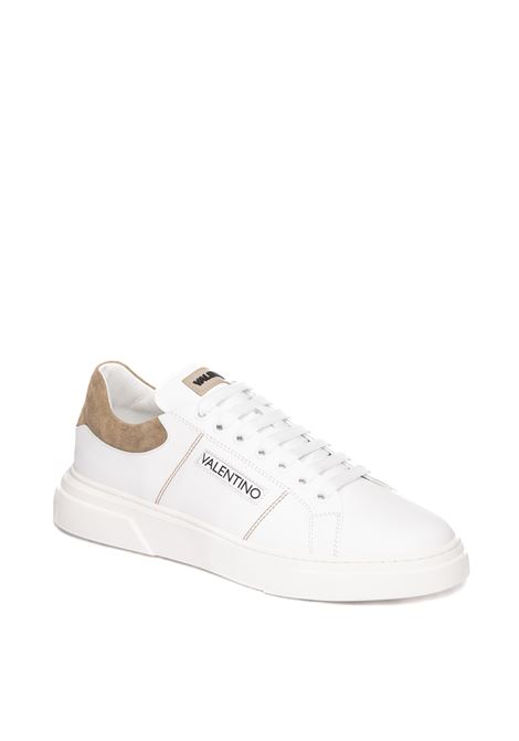 White/beige leather sneaker VALENTINO | 92S3909VITELLO-BIA/CUOIO