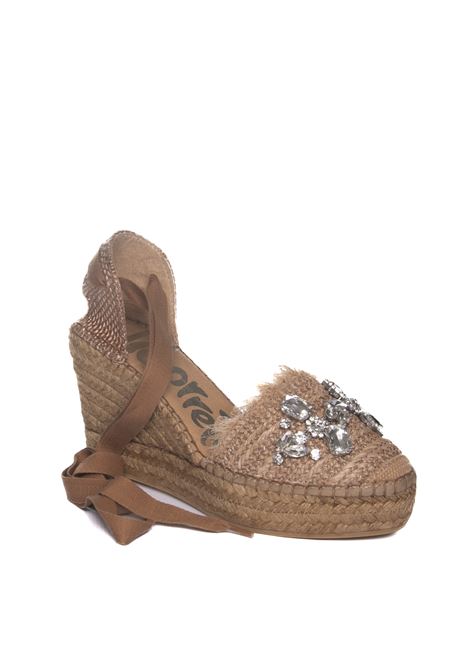 Camel espadrilles sandal VIDORRETA | 06700RAFIACRISTAL-CAMEL