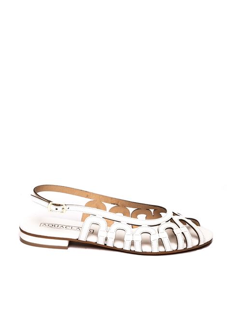 White vietri flat sandal AQUACLARA | VIETRIPELLE-BIANCO