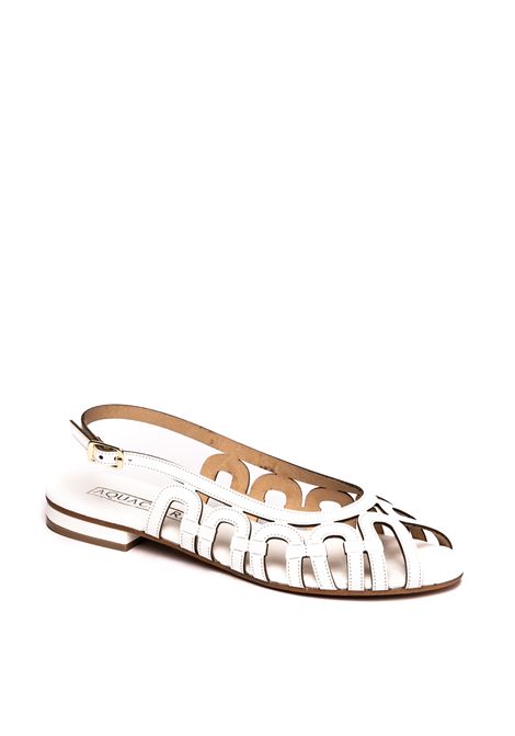 White vietri flat sandal AQUACLARA | VIETRIPELLE-BIANCO