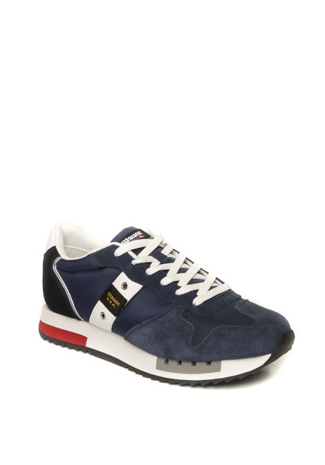 Sneaker queens blu BLAUER | QUEENS01SUEDE/MESH-NVY/ROY