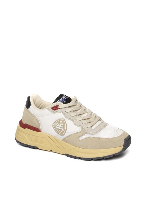 beige/white ray sneaker BLAUER | RAY02MESH-BEI/WHI