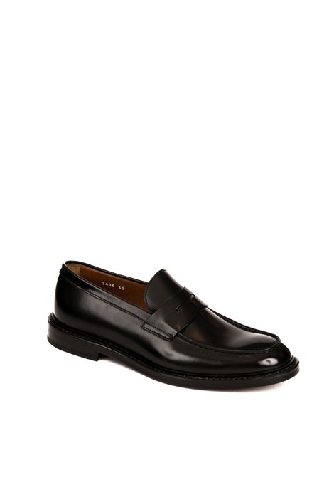 black leather loafer DOUCAL'S | 2405HORSE-NERO