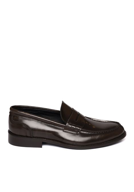 dark brown leather loafer PICCADILLY | 100ABRAS-T.MORO