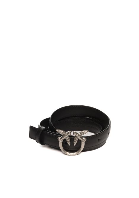 black/silver love birds h2 belt PINKO | 100143-A0F1LOVEBERRYH2-Z99O