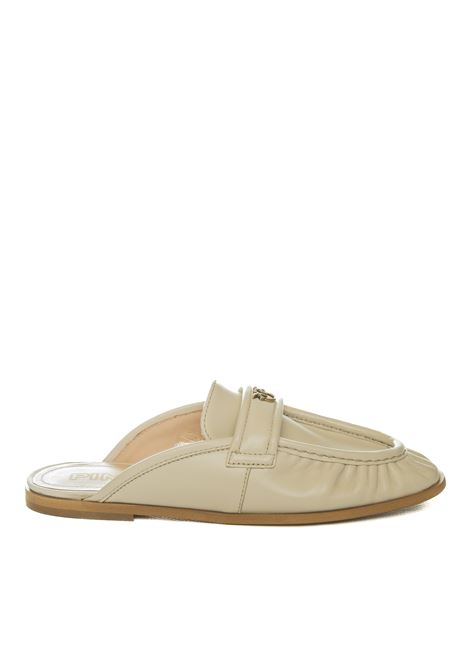 Off white leather sabot PINKO | SD0351P003DY7NATY03-YOGURT