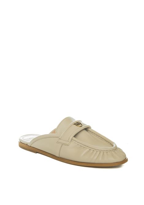 Off white leather sabot PINKO | SD0351P003DY7NATY03-YOGURT