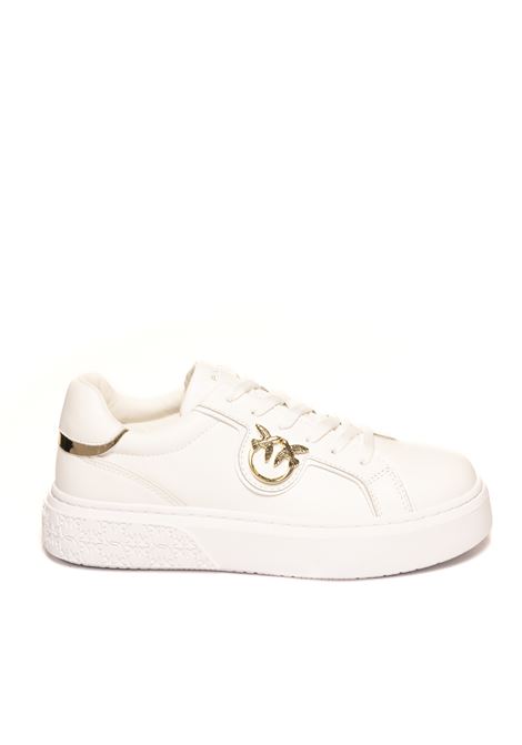 Sneaker pelle bianco/oro PINKO | SS0003P014ZIAYOKO01-WHITE/PLATINUM