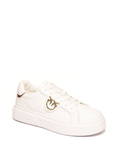 Sneaker pelle bianco/oro PINKO | SS0003P014ZIAYOKO01-WHITE/PLATINUM