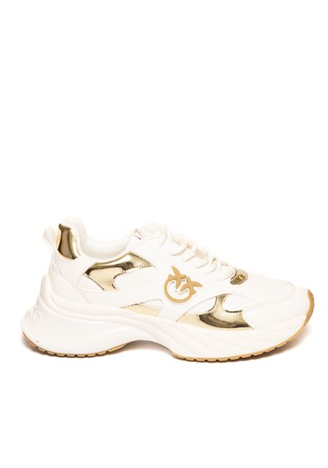 Sneaker ariel bianco/oro PINKO | SS0067E022ZIAARIEL15-WHITE/PLATINUM