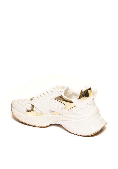 White/gold ariel sneaker PINKO | SS0067E022ZIAARIEL15-WHITE/PLATINUM