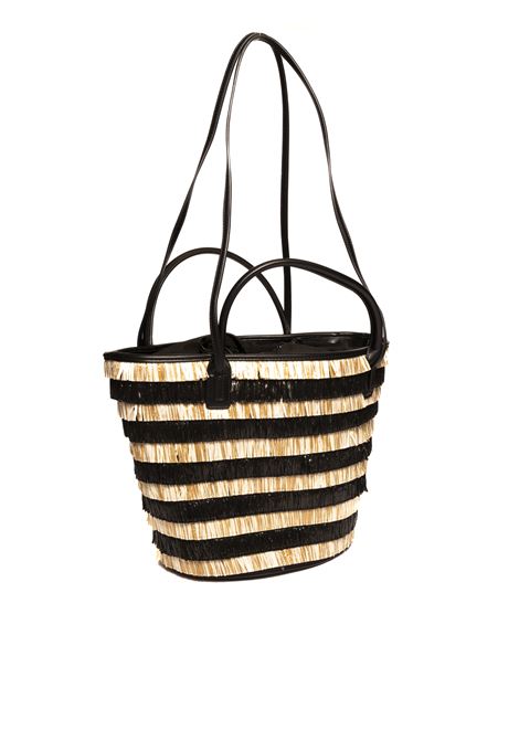 Black tropea shopping bag TOSCABLU | 20B21TROPEA-C99