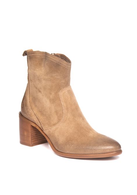 Beige velour ankle boot UP44 | EL771INGR-TORTORA