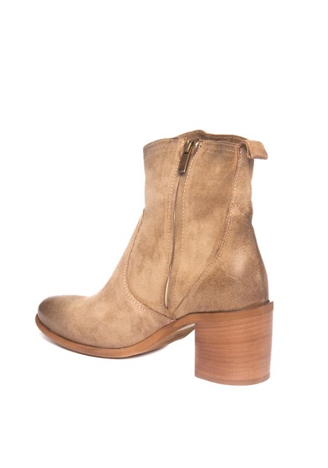 Beige velour ankle boot UP44 | EL771INGR-TORTORA